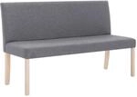 vidaXL Sitzbank 139,5 cm Hellgrau Polyester