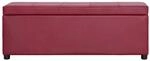 vidaXL Bank mit Staufach 116 cm Weinrot Kunstleder