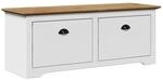 vidaXL Flurbank BODO Wei&szlig; und Braun 114x40x45 cm 4016870