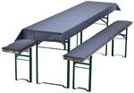 NYVI Bierbankauflagen Set 240x70cm Uni Grau