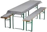 NYVI Bierbankauflagen Set 240x90cm Grau Kariert