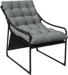 Outsunny Gartensessel mit Dickem Sitzkissen Armlehne