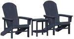 vidaXL Gartenstuhl 3 Stk Marineblau Polyethylen 3335831