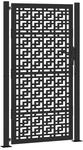 vidaXL Gartentor Schwarz 105 x 180 cm Stahl Kreuz-Design 4101002