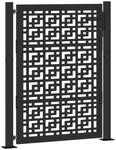 vidaXL Gartentor Schwarz 105 x 130 cm Stahl Kreuz-Design 4101000