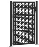 vidaXL Gartentor Schwarz 105 x 155 cm Stahl Kreuz-Design 4101001