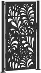 vidaXL Gartentor Schwarz 105 x 180 cm Stahl Wellendesign 4100972