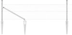 vidaXL Zaunpfosten Silber 50 x 0,4 m 13 mm Netz Stahl 3353396