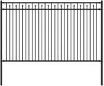 vidaXL Spitzenzaun Schwarz 200 x 166 cm Pulverbeschichteter Stahl 42030103
