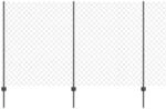 vidaXL Zaun mit Pfosten Grau 1,4 x 25 m Stahl und PVC 3336282
