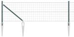 vidaXL Zaun mit Pfosten Gr&uuml;n 0,6 x 50 m Stahl und PVC 3350625
