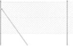 vidaXL Zaunpfosten Silber 10 x 1,4 m 60 x 60 mm Netz Stahl 3351135