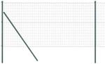 vidaXL Zaun mit Pfosten Gr&uuml;n 1,2 x 25 m Stahl und PVC 3350320
