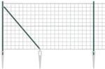 vidaXL Zaun mit Pfosten Gr&uuml;n 1,2 x 25 m Stahl 3350600