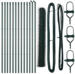 vidaXL Zaunpfosten Gr&uuml;n 25 x 1,4 m 50 mm Mesh Stahl und PVC 3352683