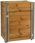 Dobar Rollbarer Gartenschrank mit Pflanzkasten Braun/Grau FSC&reg;