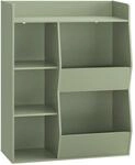 SoBuy B&uuml;cherregal Kinderregal mit 5 Offenes Fach und 1 Ablage Gr&uuml;n 80x104x34cm