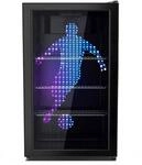 PKM Flaschenk&uuml;hlschrank GKS83FC1 mit LED-Motiv 89, Schwarz