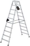PROREGAL Stufen-Stehleiter Beidseitig Begehbar 2 x 10 Stufen