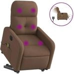 vidaXL Elektrischer Massagesessel mit Aufstehhilfe Braun Stoff Modell 12