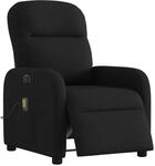 vidaXL Massagesessel Elektrisch Schwarz Stoff 3302964
