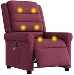 vidaXL Massagesessel Elektrisch Weinrot Stoff 3303307