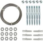 Nature Spanndrahtsystem Kletterpflanzen inkl. Befestigungssysteme und 10 m verzi