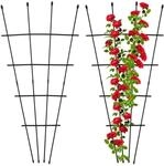 Relaxdays Rankgitter 2er Set Stahl Kunststoff Schwarz H&ouml;henverstellbar 122 cm x 59