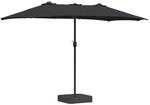 vidaXL Gartenparasol Schwarz 385 x 209 x 244 cm Stoff 42003281
