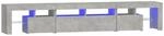 vidaXL TV-Schrank mit LED-Leuchten Betongrau 230x36,5x40 cm