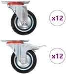 vidaXL 24 Stk Lenkrollen 75 mm 278014