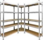ECD Germany Regalsystem Set 2 Lagerregale 180x90x40 cm mit Eckregal 180x70x40cm