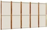 vidaXL 5 Tlg Paravent Hellgrau 350x180 cm 4003357