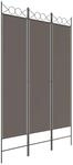 vidaXL 3 Tlg Paravent Anthrazit 120x220 cm Stoff 350164