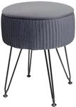MCW Sitzhocker K47 Hellgrau Gestell Schwarz