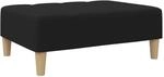 vidaXL Fu&szlig;hocker Schwarz 77x55x31 cm Stoff 4007391