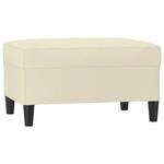 vidaXL Fu&szlig;hocker Creme 70x55x41 cm Kunstleder Modell 1