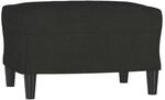 vidaXL Fu&szlig;hocker Schwarz 60x50x41 cm Stoff Modell 3