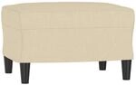 vidaXL Fu&szlig;hocker Creme 60x50x41 cm Stoff Modell 1