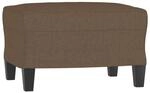 vidaXL Fu&szlig;hocker Braun 60x50x41 cm Stoff 349330