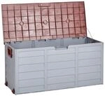 Beliani Truhe LOCARNO Grau Braun 50x112x53