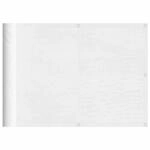 vidaXL Balkon-Sichtschutz Wei&szlig; 75x800 cm 100 % Polyester-Oxford 4000089