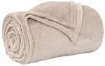 vidaXL &Uuml;berwurfdecke Beige 220 x 240 cm Fleece 42016759