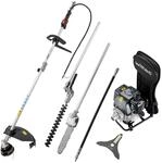 Wiltec 4-in-1 Backpacker Multifunktionsger&auml;t 4-Takt Motor Rucksack Rasentrimmer