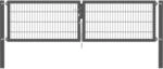 Doppeltor Flexo Plus 300 cm x 80 cm Pfosten 100 cm x 100 cm Anthrazit