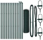 vidaXL Zaunpfosten Gr&uuml;n 25 x 0,4 m 13 mm Maschen Stahl und PVC 3352656