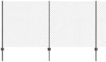 vidaXL Zaun mit Pfosten Grau 1,2 x 10 m Stahl und PVC 3336261