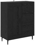 vidaXL Sideboard mit Schubladen Schwarz Eichen-Optik 69,5 x 34 x 90 cm 881638