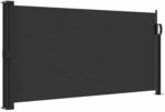 Furnicato Seitenmarkise Ausziehbar Schwarz 100x500 Cm