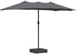 vidaXL Gartenparasol Anthrazit 385 x 209 x 244 cm Stoff 42003285